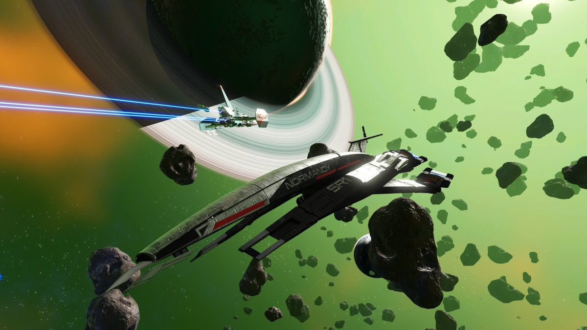 The Normandy comes to No Man's Sky today in The Beachhead expedition! 🤖 We are huge Mass Effect fans and we I can't describe how happy this makes us 🤯 Happy N7 Day 🥳