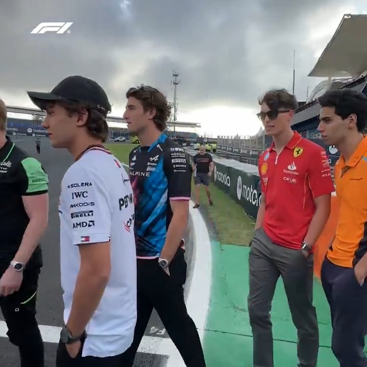 Well, if it isn't our four 2025 newcomers together in São Paulo... 😏 #F1 #BrazilGP