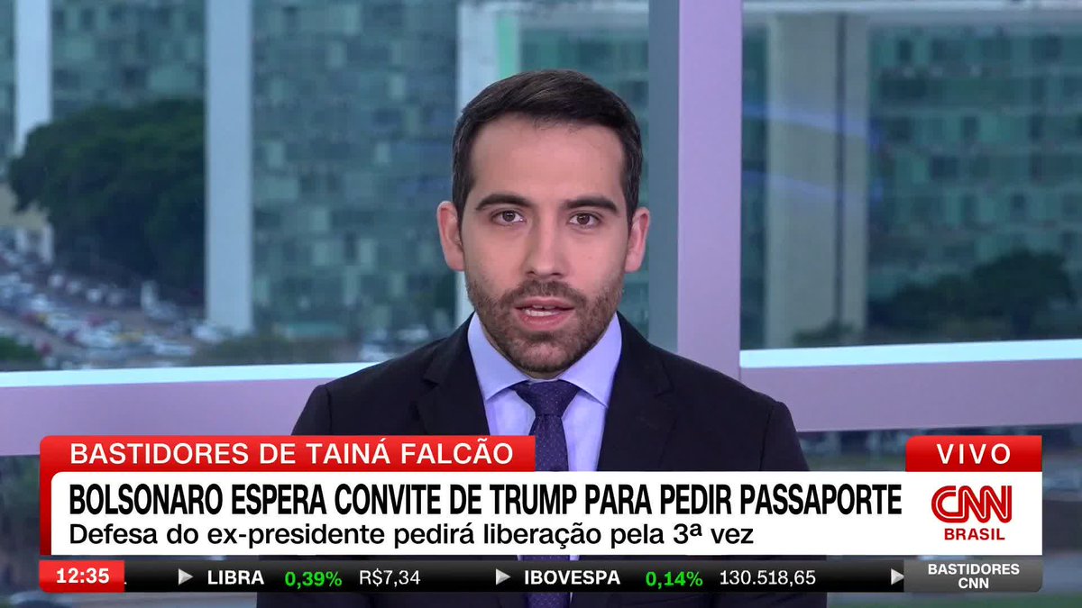 O Supremo Tribunal Federal (STF) não deve liberar o ex-presidente Jair Bolsonaro para viajar aos Estados Unidos e comparecer à cerimônia de posse do novo presidente americano, Donald Trump. A apuração é de Luísa Martins, analista de política da CNN. #CNNBrasil
