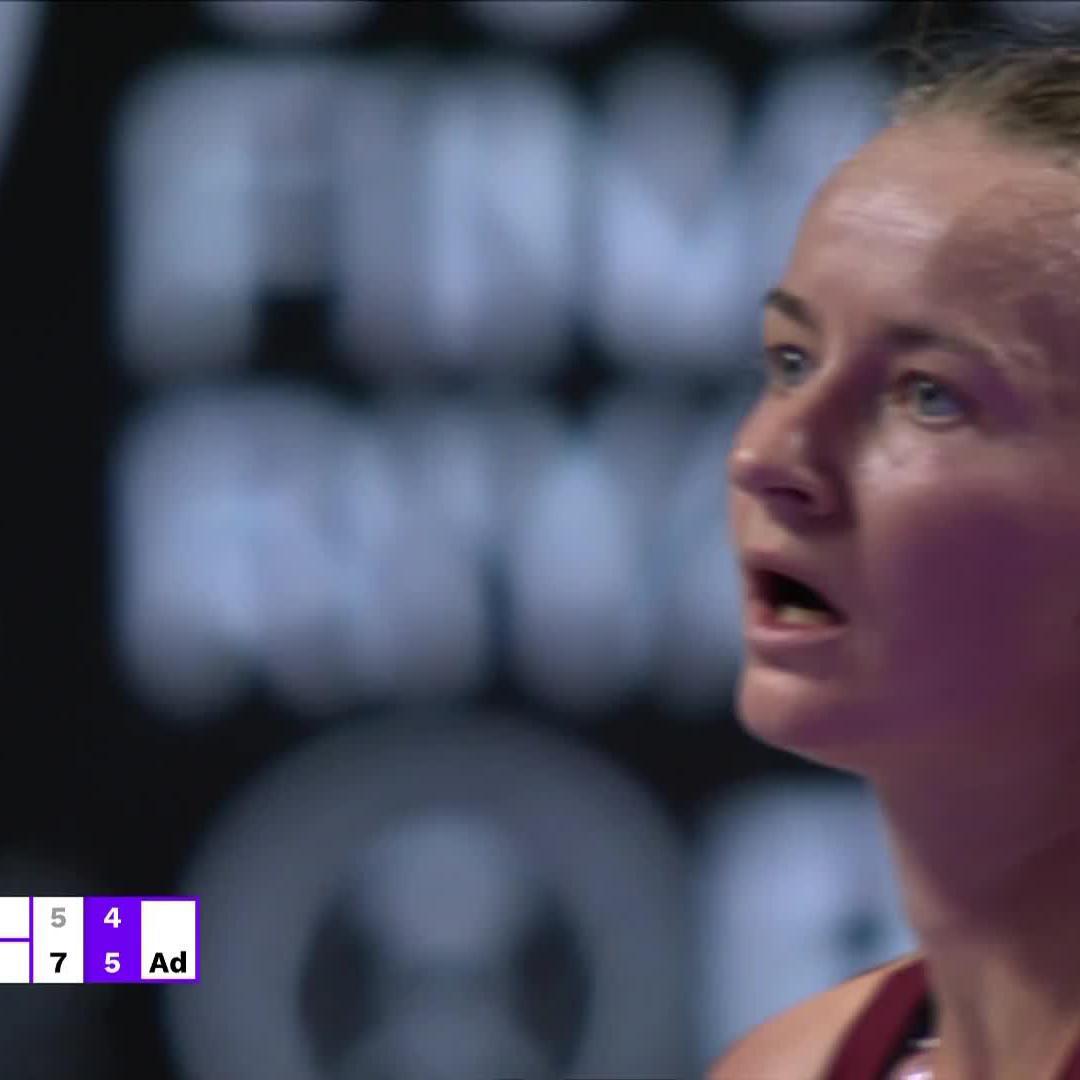 SEMIFINALIST ✅ Barbora Krejcikova books her ticket into the final four after defeating Gauff in straight sets! #WTAFinalsRiyadh