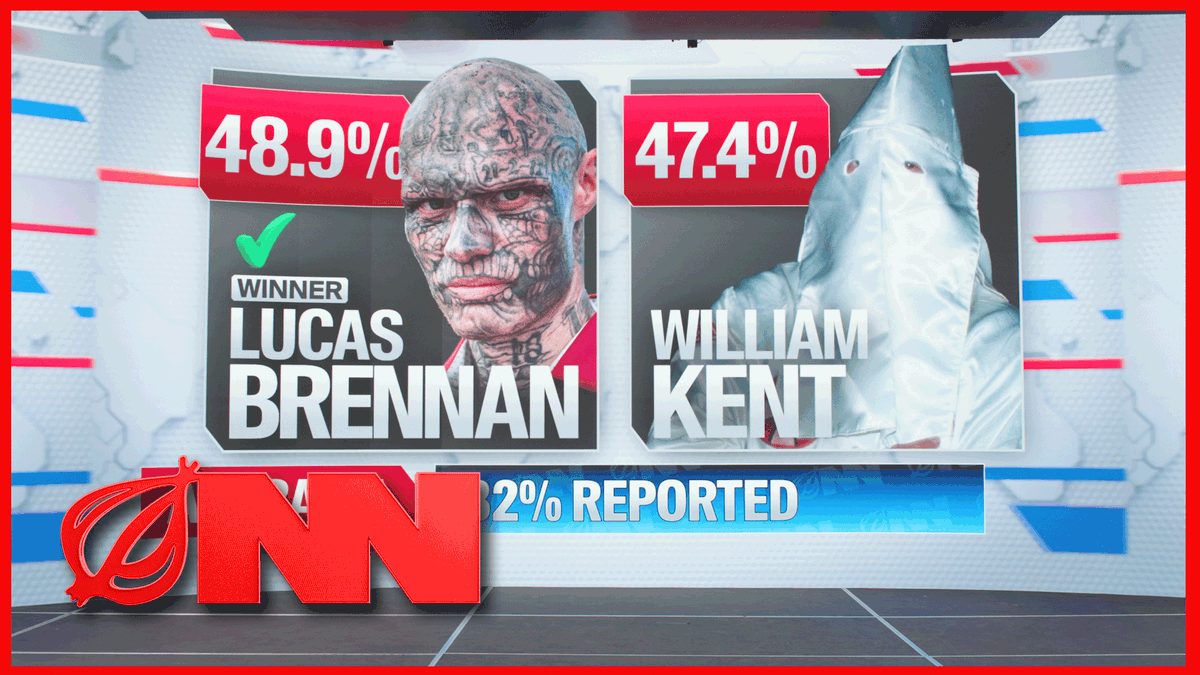 Neo-Nazi Pulls Off Surprise Victory In Long-Held KKK District ONN projects that Neo-Nazi candidate Lucas Brennan has defeated three-term KKK incumbent in Alabama's 4th congressional district, flipping a House seat that has been occupied by the Klan for more than five decades.
