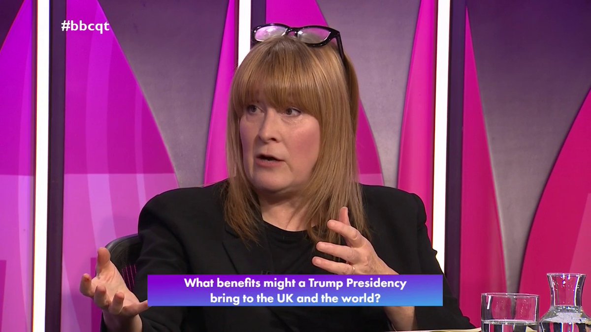“We will always stand up for what’s right for Britain… but we want to do that in partnership with the Americans” Labour’s Sarah Jones says “politicians across the board” including David Lammy, have criticised Donald Trump, but Labour are "building relationships" #bbcqt
