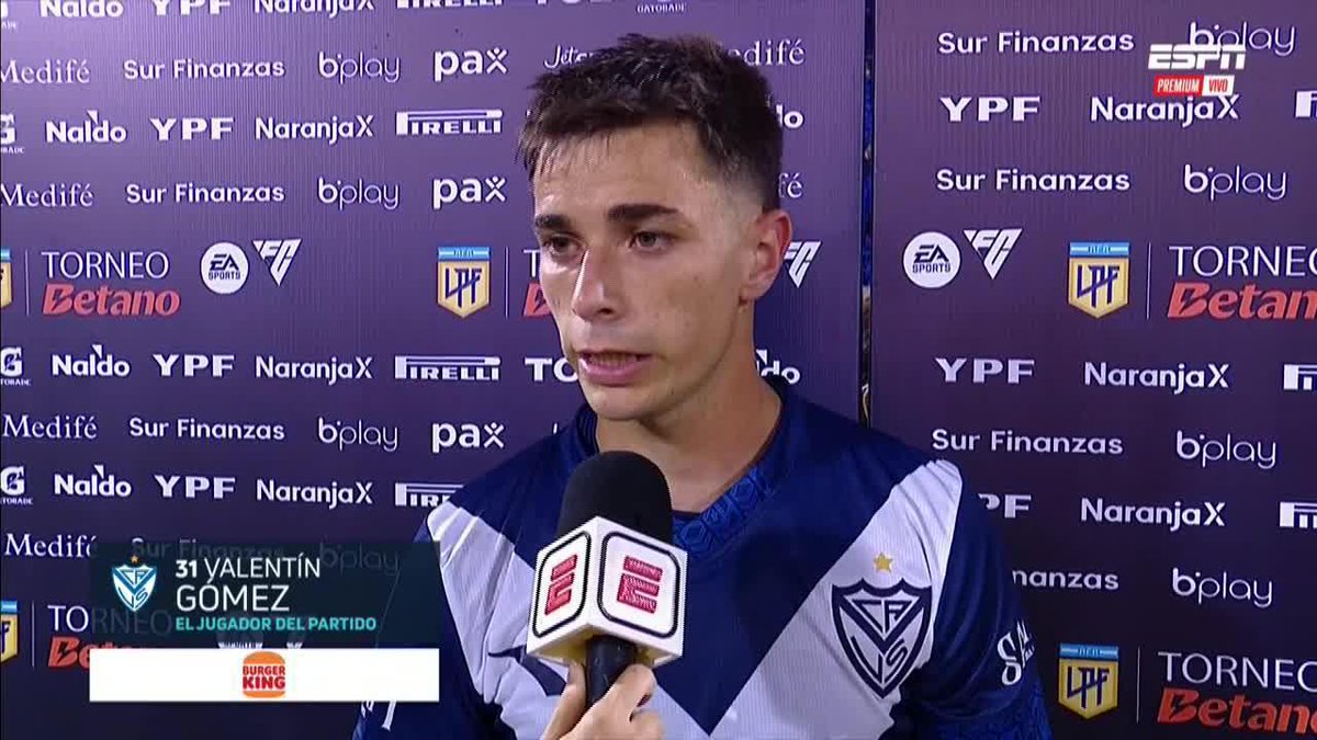 💬 "NO HAY NADA MÁS LINDO QUE ESTAR PRIMEROS, SALIR Y SER PROTAGONISTAS. ESTO ES #VÉLEZ SARSFIELD". 👉 Valentín Gómez tras la victoria ante Tigre