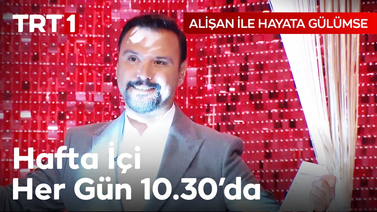 “Hep birlikte ‘Günaydın!’ diyelim mi?” ✍️😇 #AlişanileHayataGülümse hafta içi her gün saat 10.30'da canlı yayınla TRT 1'de. Hayata Gülümse