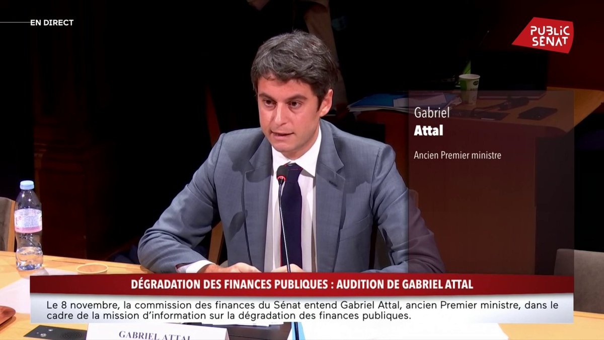 #Déficit : au #Sénat, le ton monte entre le rapporteur Jean-François Husson et Gabriel Attal - "Première chose : le budget n’est pas tenu !" - "Le budget n’est pas tenu ? Est-ce que les dépenses de l’Etat en 2024 ont dérapé ?", bondit l’ancien Premier ministre