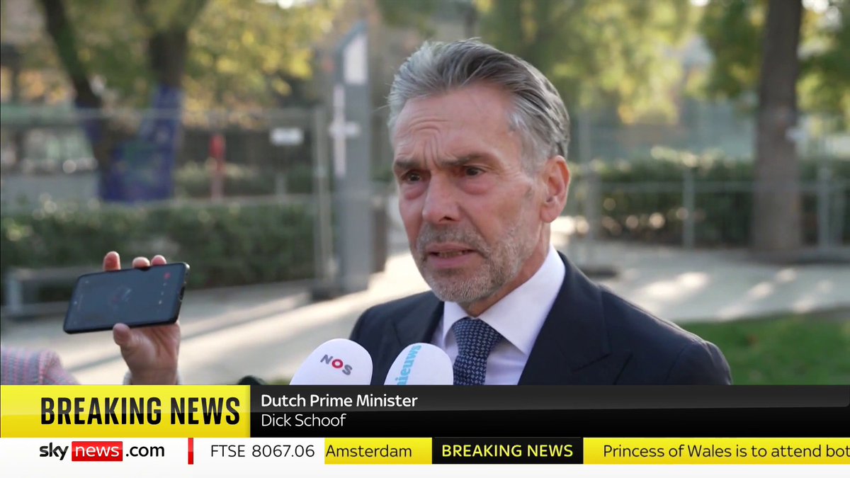 BREAKING: Dutch Prime Minister Dick Schoof has branded last night's violence in Amsterdam as "scandalous" and "reprehensible". 📺 Sky 501, Virgin 602, Freeview 233 and YouTube