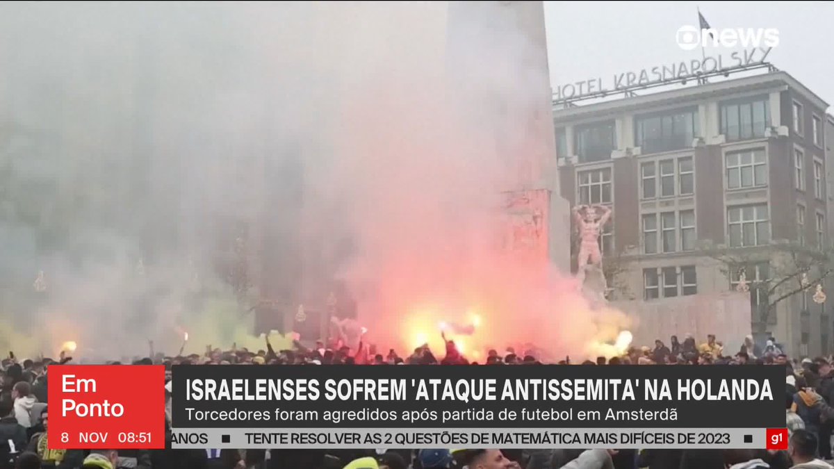 Uma partida de futebol em Amsterdã, na Holanda, terminou com ataques contra torcedores israelenses que foram assistir ao jogo. As autoridades de Israel estão tratando esses ataques como antissemitas. ➡ Assista ao #GloboNewsemPonto: #GloboNews
