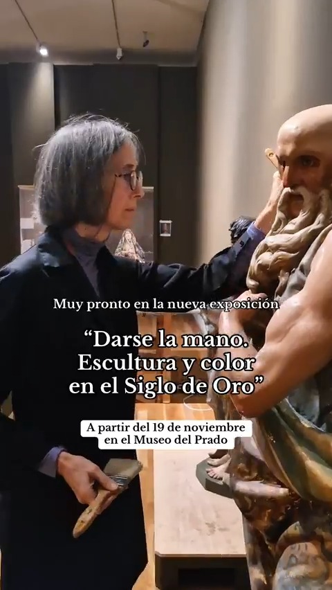 Este “Santo Tomás” del siglo XVI, una obra de Gaspar Becerra que forma parte del retablo mayor de la catedral de Astorga, ya está en el Museo del Prado para la exposición "Darse la mano. Escultura y color en el Siglo de Oro". A partir del 19 de noviembre