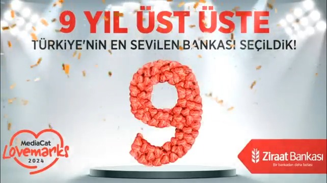 Türkiye’nin Lovemark’ları “Banka” kategorisinde üst üste 9. defa “Lovemark” olmanın gururunu yaşıyor, gönüllerini kazandığımız ve sevgisini hissettiğimiz herkese teşekkür ediyoruz. #ZiraatBankası #BirBankadanDahaFazlası