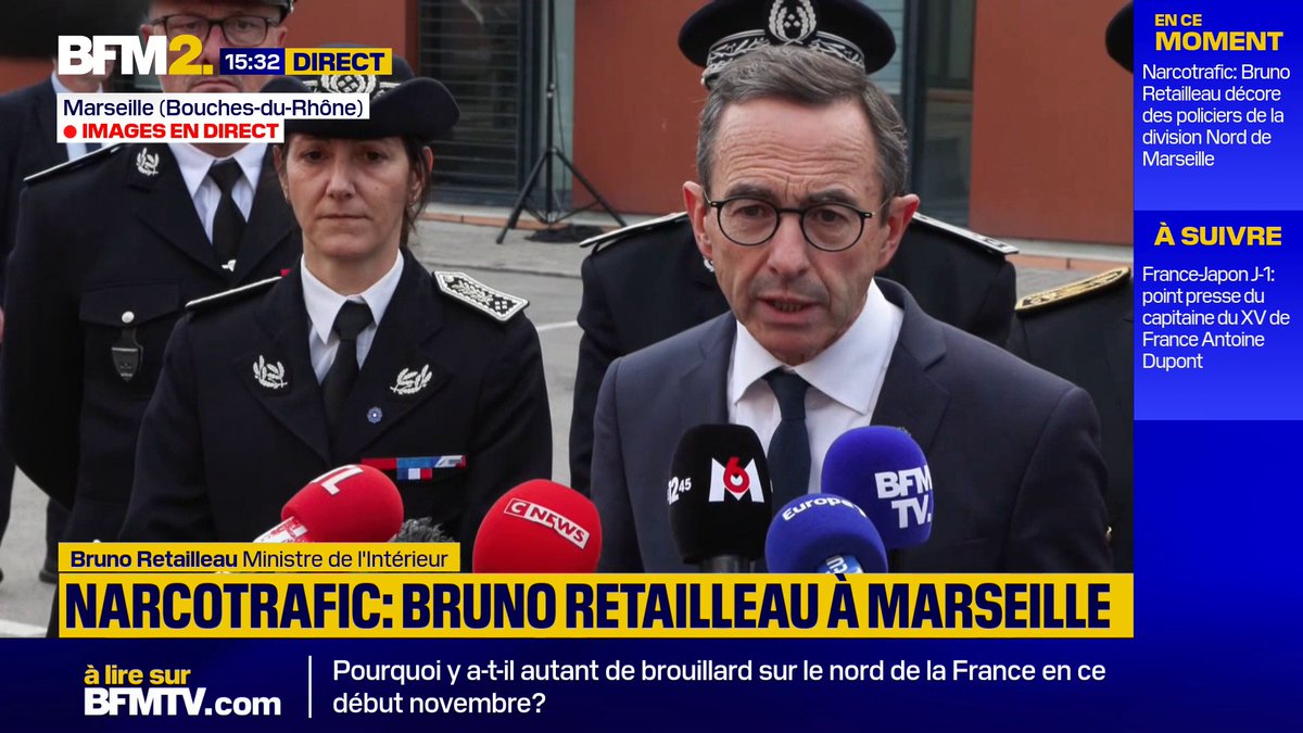 💬 "À chaque français, si vous achetez un joint, un rail de coke, vous êtes complices de ceux qui tuent des enfants" Bruno Retailleau s'exprime sur la guerre qu'il entend mener face au narcotrafic en France