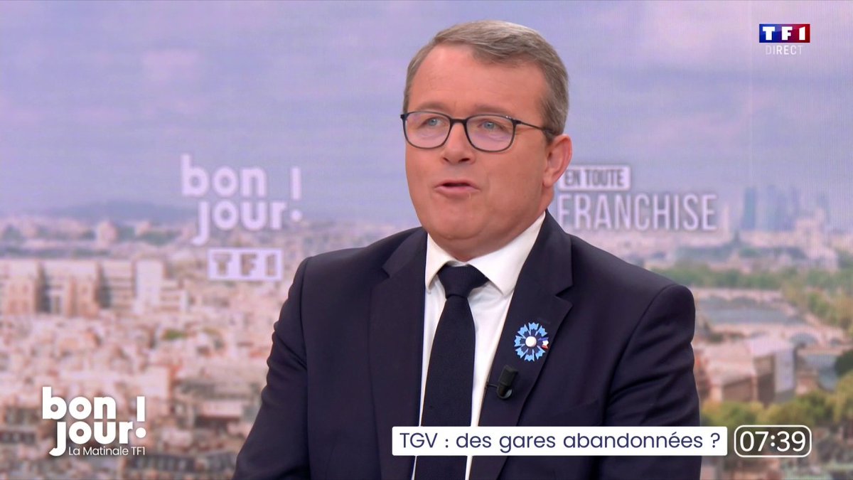 Les dessertes TGV ne doivent pas se limiter aux lignes les plus rentables, mais aussi tenir compte de l’aménagement du territoire. C’est une question de solidarité nationale ! TF1Info