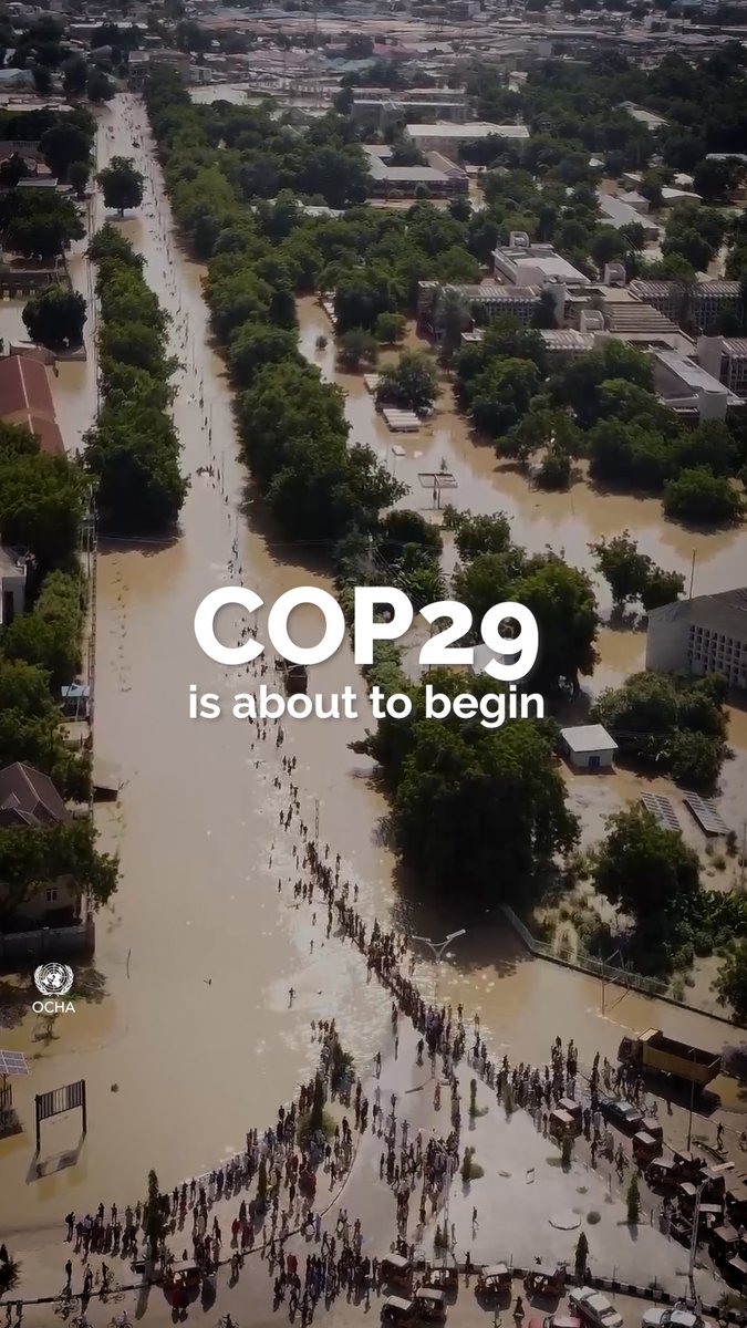 Climate finance is not reaching people in crisis contexts at anywhere near the scale or speed that is necessary. As #COP29 kicks off next week, here's why it's important for OCHA and the humanitarian community to be part of the conversations: