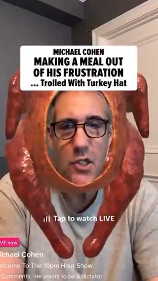#MichaelCohen defended himself from haters who say he's gotta leave the country ... while trolls kept putting random filters on him during the live stream 😳
