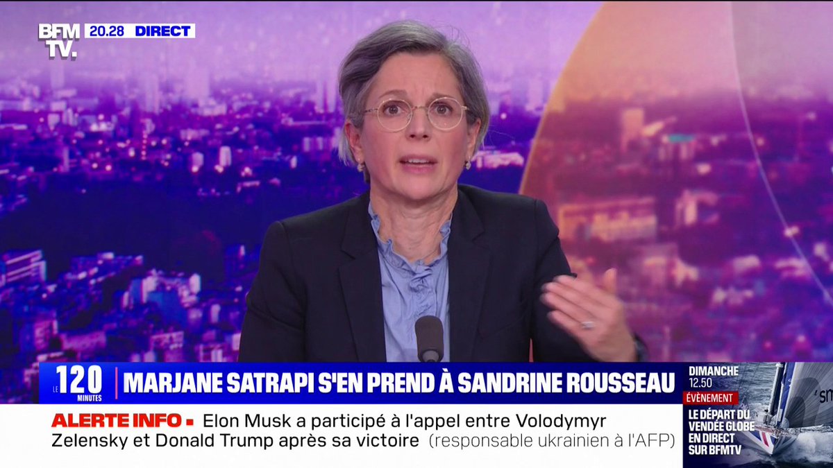 💬 "On ne traite pas une députée de conne" ➡ Sandrine Rousseau (les Écologistes) répond à l'autrice et réalisatrice franco-iranienne Marjane Satrapi
