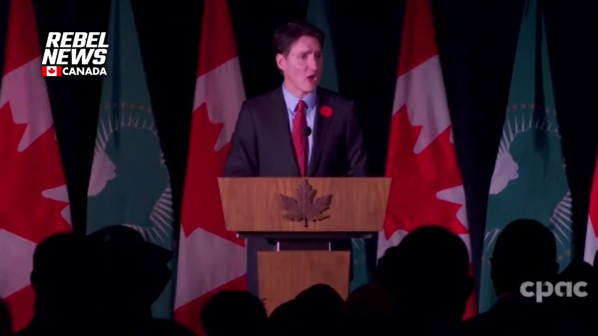 Trudeau says it's the responsibility of Canadian tax payers to ensure the success of Africa He just gave Africa $54,000,000 of our money while Canadians line up at food banks in record numbers and tent cities pop up everywhere This man infuriates me