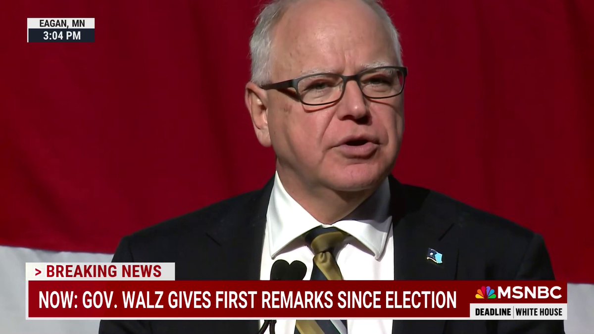 Gov. Walz thanks supporters in Minnesota after Tuesday's election, telling the crowd what he learned during the campaign, "People really wanted the same basic things out of American life."