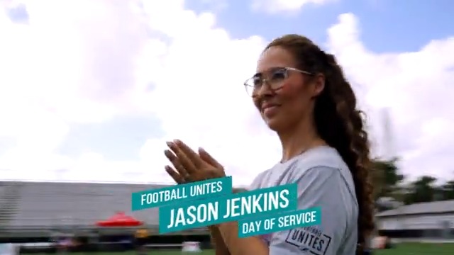Serving the community that Jason loved so much. 💜 Last week, staff and members of the community participated in second annual #FootballUnites Jason Jenkins Day of Service.