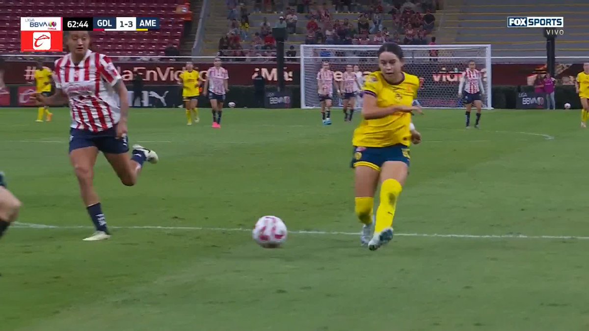 GOLAZOOOO DE SCARLETT🥹💛 Scarlett Camberos a máxima velocidad y nadie la pudo alcanzar, el América Femenil está ganando 3-1 en Guadalajara💕🦅💫