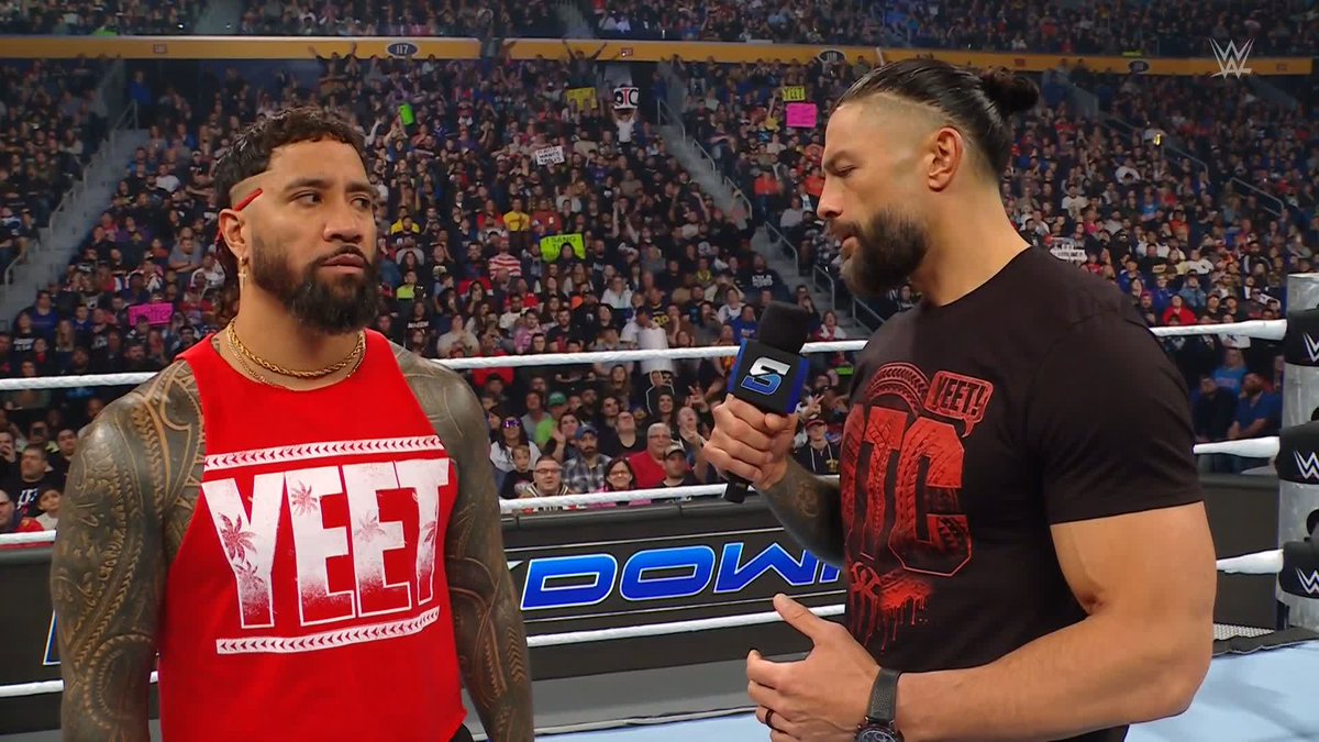 "He's not BLOOD." 🩸 "He's not HONORARY." ✨ "He ain't no USO." 😤 Roman Reigns just rejected Sami Zayn. 😔 #SmackDown