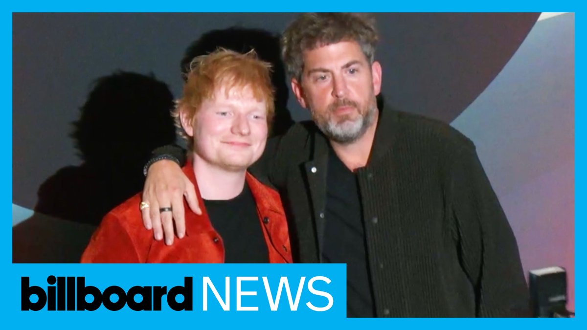 Ed Sheeran honored outgoing CEO of Warner Music Group, Max Lousada, at the Music in Business UK Awards. #BillboardNews