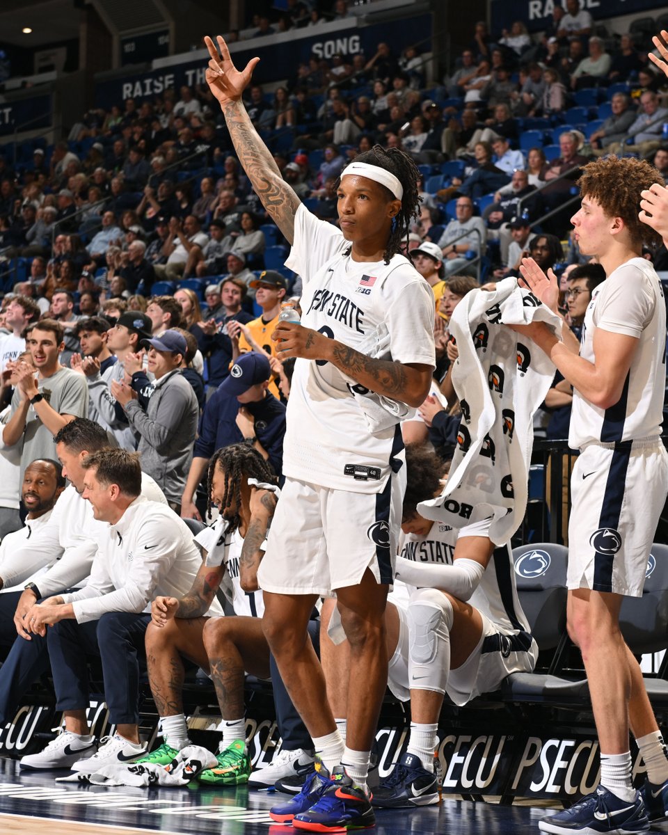 All gas, no brakes 💯 100+ points in back-to-back games for the first time in program history ✔️ #WeArePennState |
