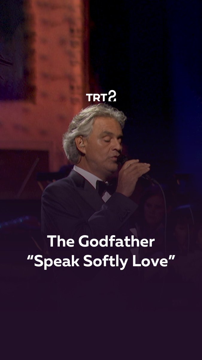 Dünyaca ünlü İtalyan sanatçı Andrea Bocelli, "Cinema" albümünde yer alan The Godfather, Love Story, Gladiator gibi filmlerin müziklerini seslendiriyor. 🎼 "Andrea Bocelli: Cinema" (Andrea Bocelli: Sinema) konseri, bu akşam 20.00'de TRT 2'de. 🎵