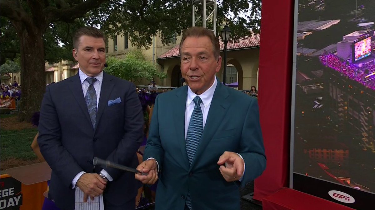"I think this is the hardest place to play in college football because of the LSU fans." Nick Saban knows a thing or two about the energy of a night game in Death Valley ⚡