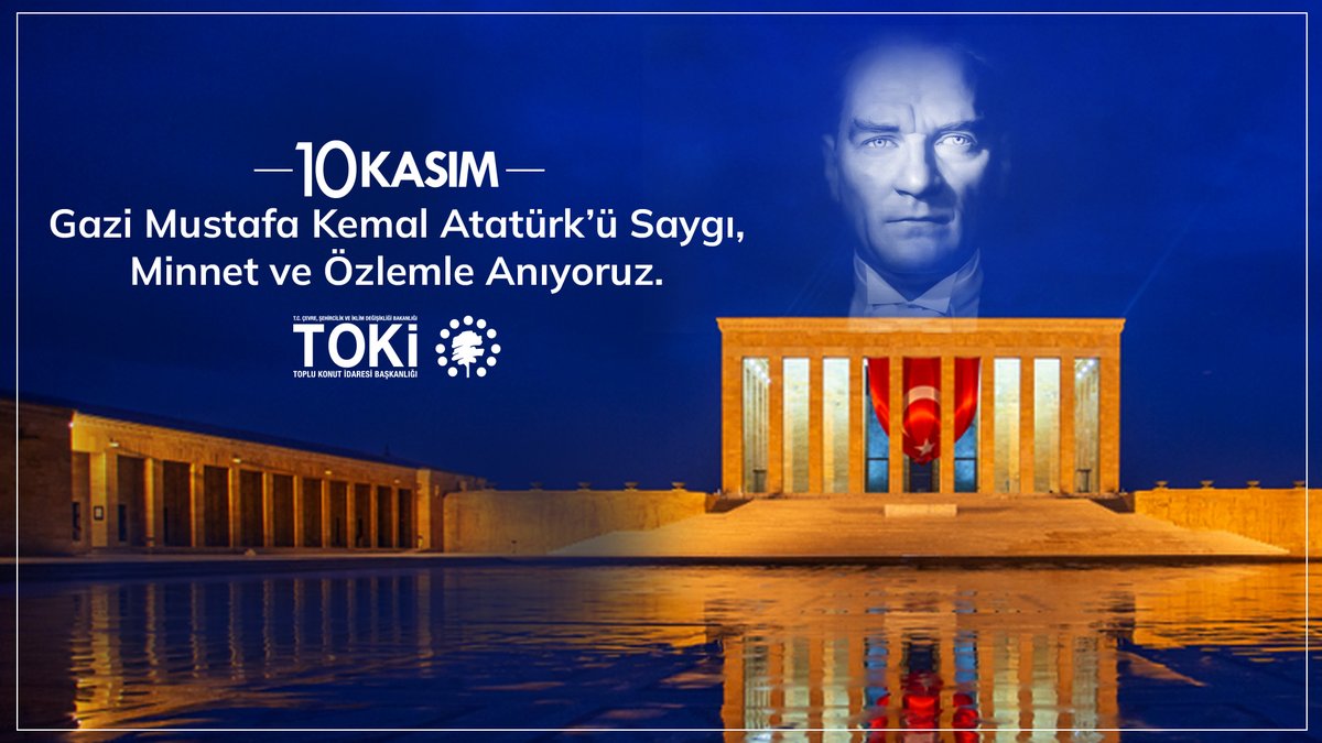 Cumhuriyetimizin kurucusu Gazi Mustafa Kemal Atatürk'ü vefatının 86. yıldönümünde saygı, özlem ve minnetle anıyoruz.