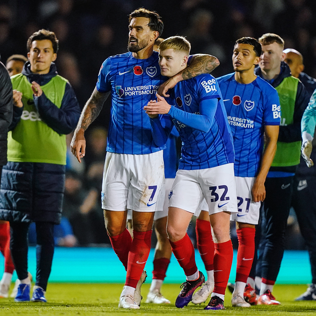 Fratton Park full-time scenes. Watch it. Drink it in, #Pompey fans. 💙
