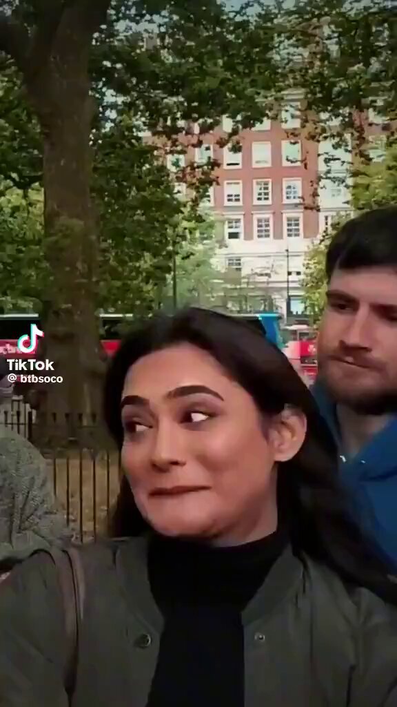 Muslim woman cannot explain why the Quran tells men to hit their wives, so she prefers to live in denial. This is sad!