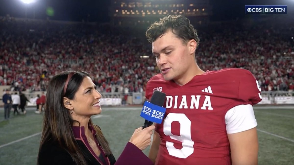 "When I got to know the guys and the staff... I was like we got a chance to do something special." Indiana Football QB Kurtis Rourke spoke w/ Jenny Dell after securing Indiana's first 10-0 start in school history