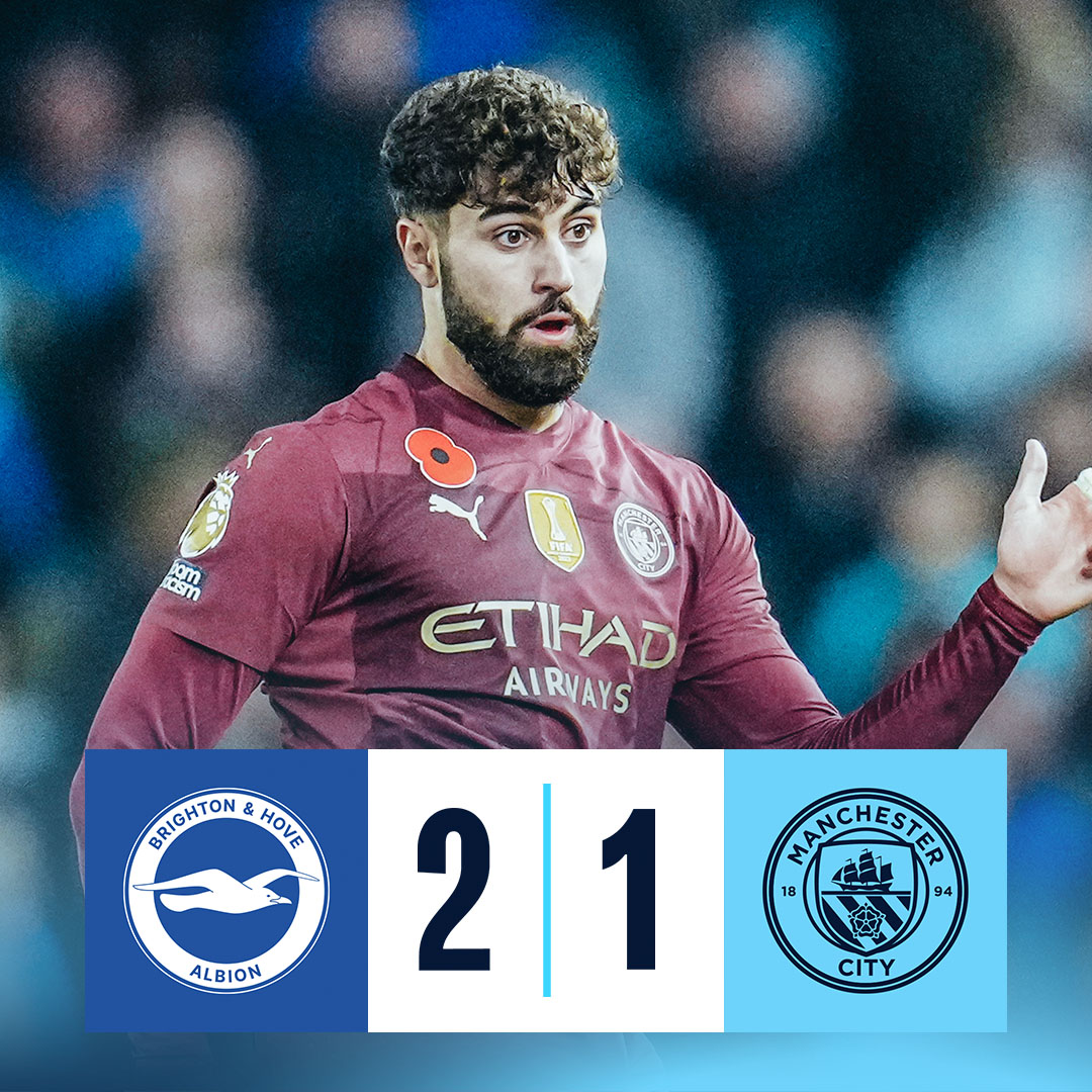 Brighton 2-1 Man City Kenapa Man City gak digoreng habis-habisan meskipun kalah 4x beruntun?