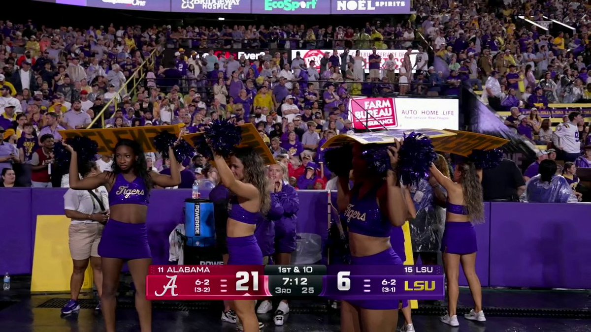 The LSU crowd threw debris onto the field after this penalty.