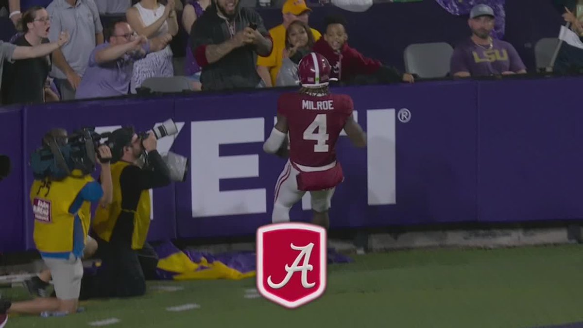 JALEN MILROE AGAIN 🤯 72 YARDS TO THE HOUSE 💨 (via Alabama Football)