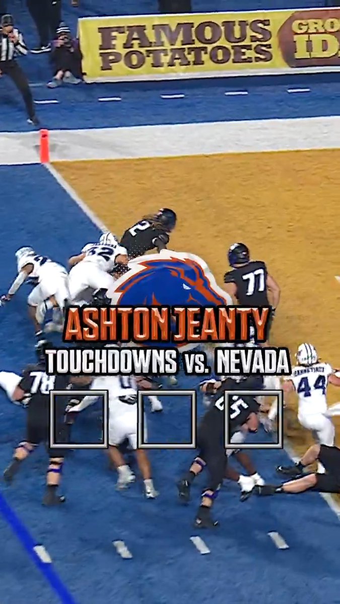 Ashton Jeanty once again had himself a game 🔥 Watch every TD from the Boise State Football RB's big performance ⬇️ 209 Rush YDs | 3 Rush TDs