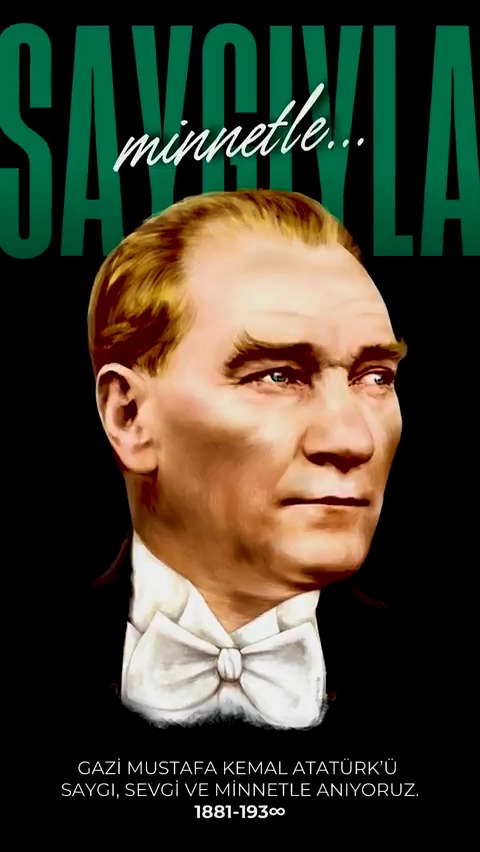 "Yine bizimle beraber her yerde. Yaşıyor, dört köşesinde vatanın Yaşıyor, damar damar yüreklerde..." 𝟏𝟖𝟖𝟏-𝟏𝟗𝟑∞ #10Kasım