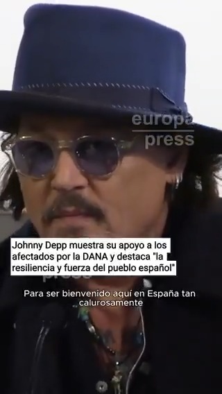 Johnny Depp muestra su apoyo a los afectados por la DANA y destaca "la resiliencia y fuerza del pueblo español": "Todo nuestro corazón está con toda la gente de España"