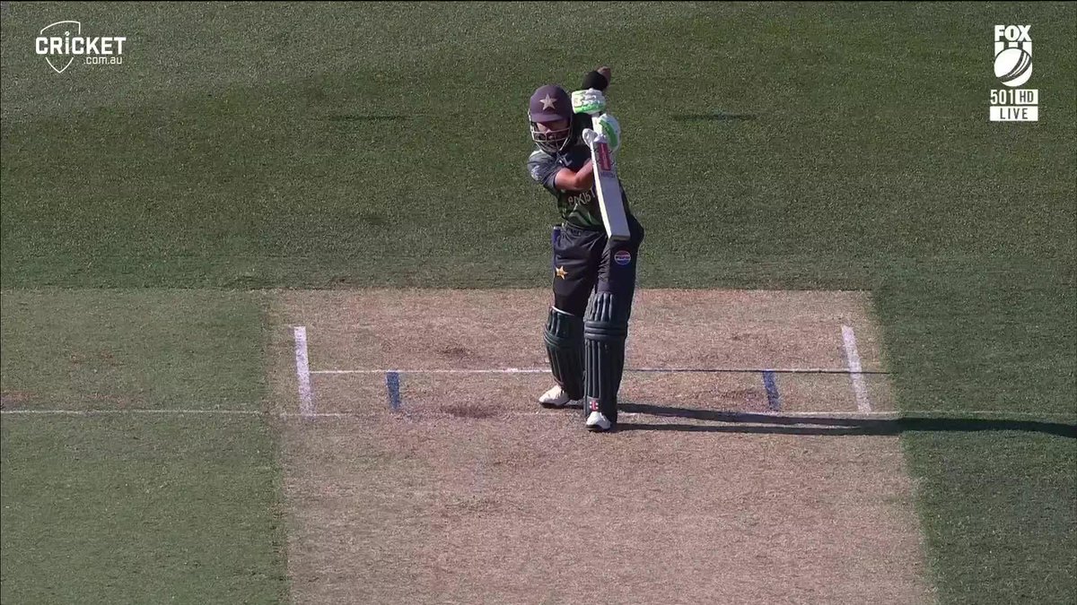 A glorious straight drive by No. 1 ODI batsman Babar Azam #AUSvPAK