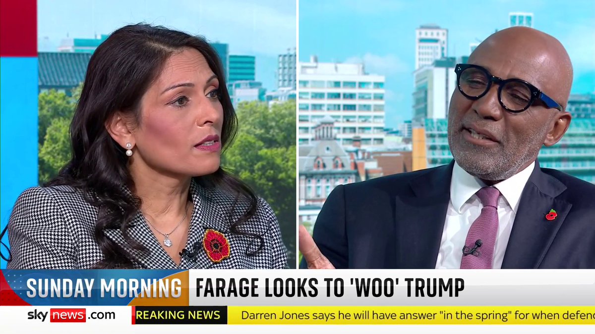 Christ! Priti Patel MP tells Trevor Phillips that Nigel Farage's relationship with Donald Trump is 'really important. This normalising of that racist prick, should alarm us all. He is dangerous.