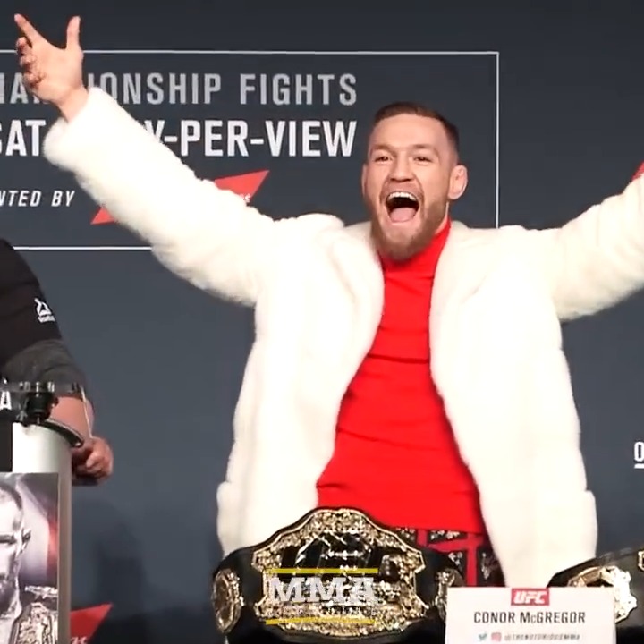 "Sorry I'm late. I just don't give a f*ck!" Eight years ago today, Conor McGregor showed up fashionably late in the Gucci mink ⏰