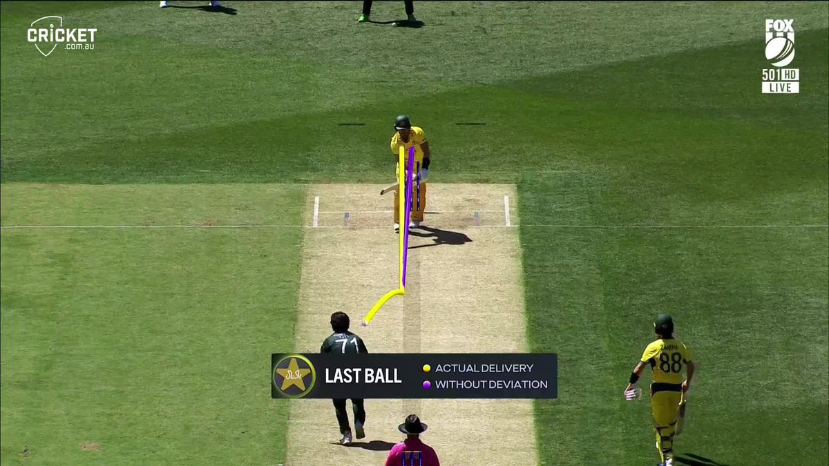 Leg spin at 132.3 km/h. One of the greatest sights in cricket is watching Pakistan's fast bowling in full flow and firing from all cylinders. #AUSvPAK