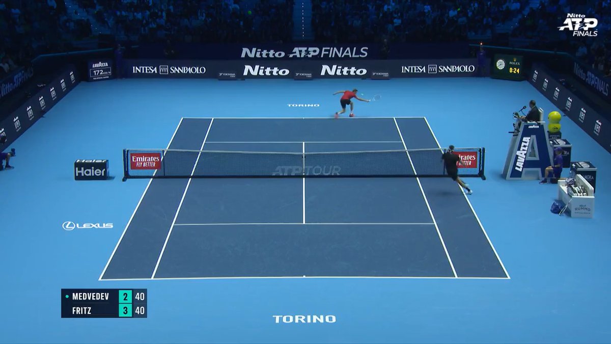 Medvedev doing Medvedev things!!! 🤷‍♂️ #NittoATPFinals | Daniil Medvedev