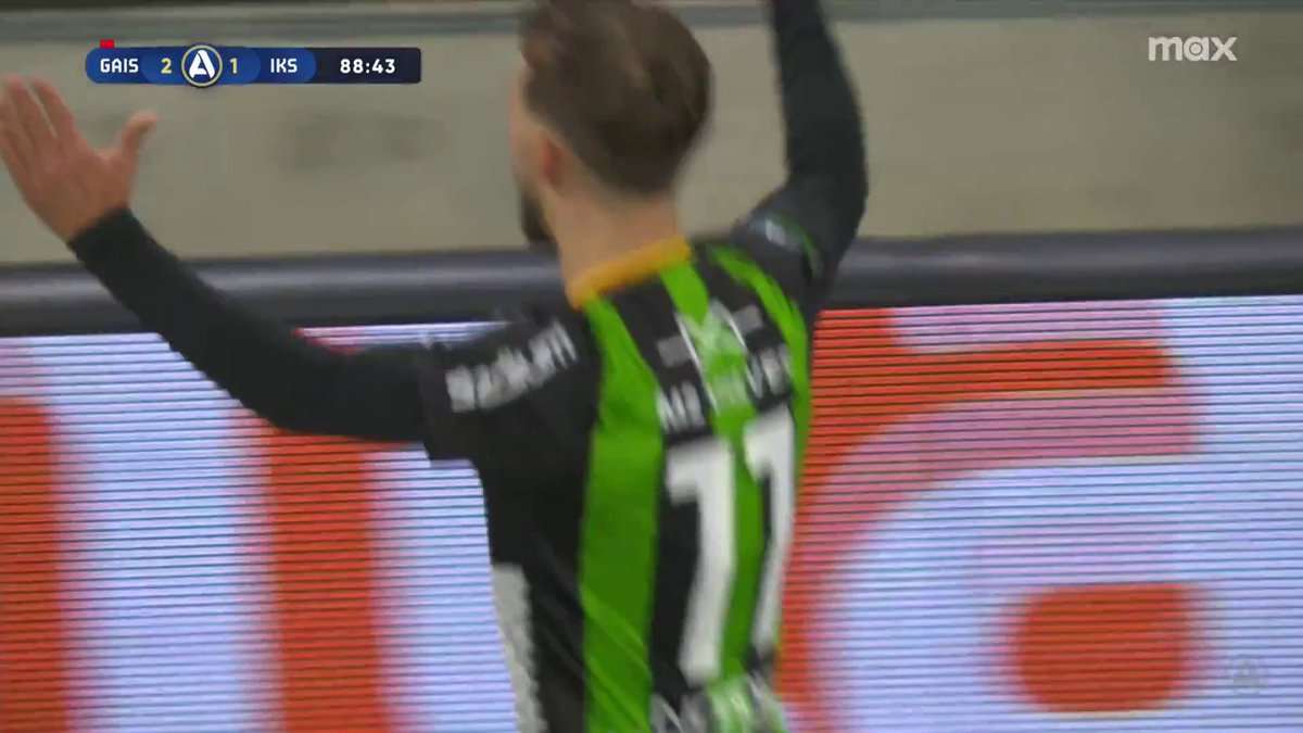 Edvin Becirovic ger GAIS en sen ledning mot IK Sirius! 🟢⚫ 📲 Se matchen på Max
