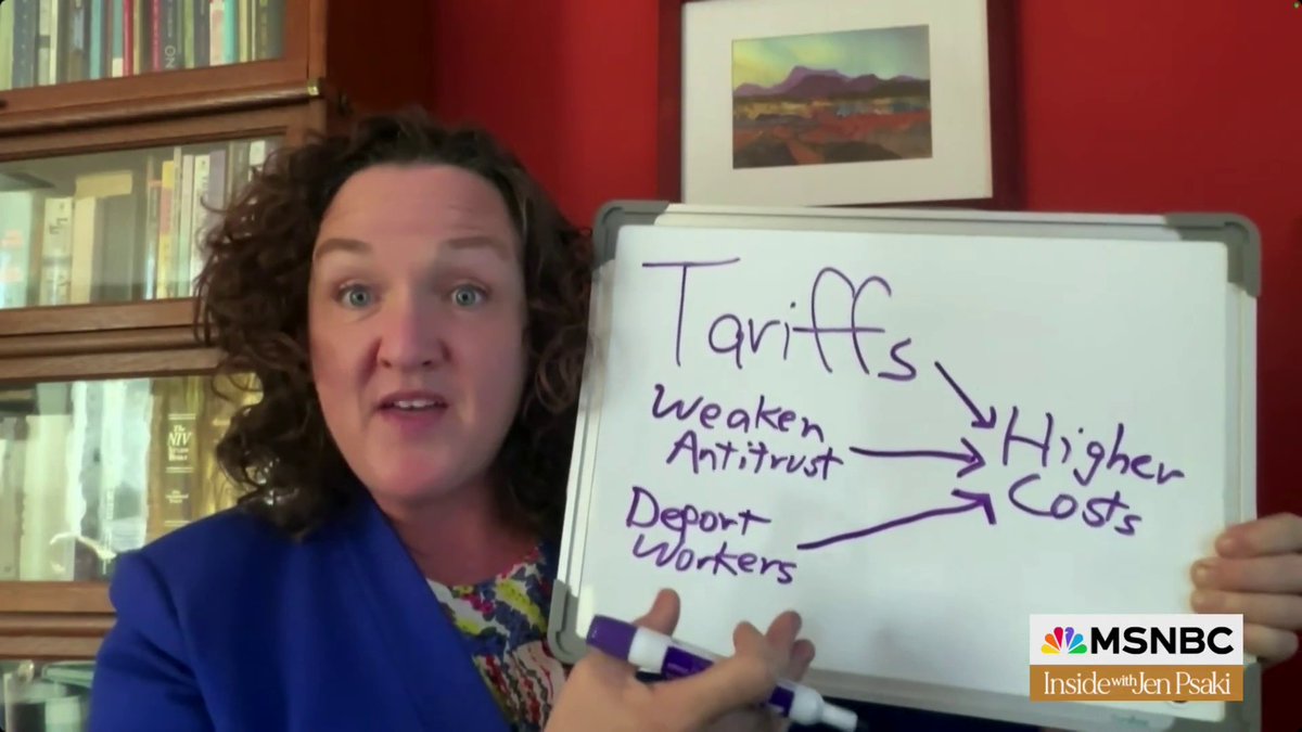 “There’s a real disconnect between how voters perceived Trump’s economic plan, and what we have in store for us.” .Katie Porter Archived Handle brings out her whiteboard to explain how Trump’s agenda will lead to higher costs.