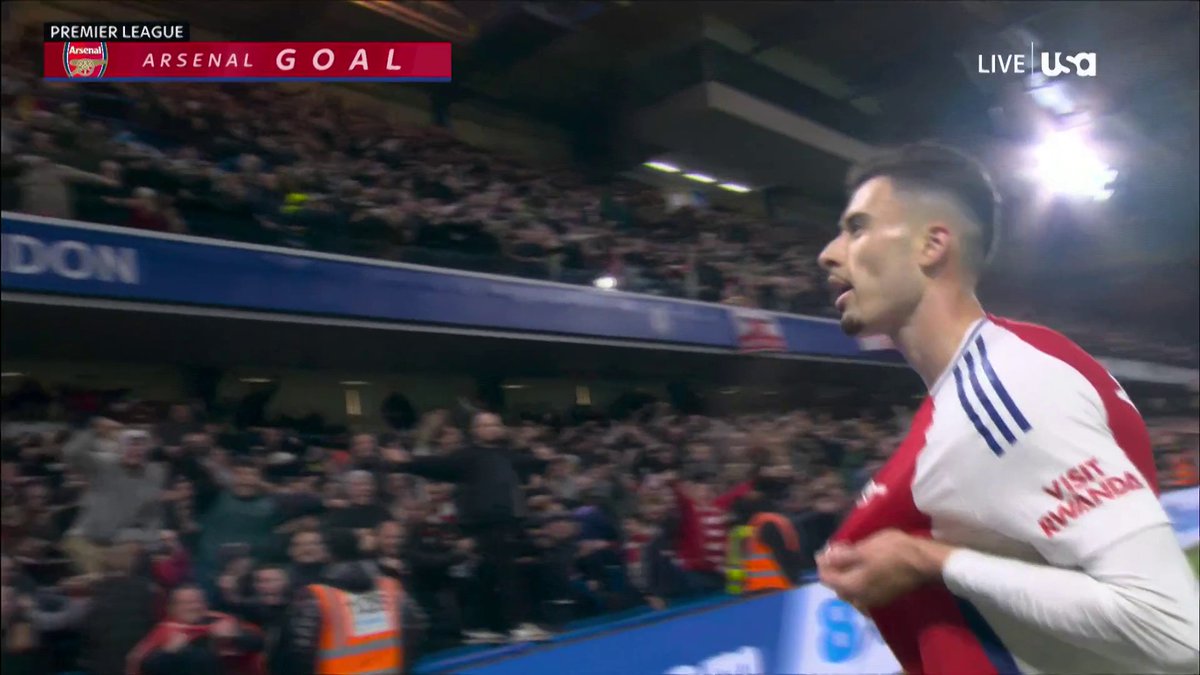 ARSENAL STRIKE FIRST. IT'S GABRIEL MARTINELLI. 📺 USA Network | #CHEARS