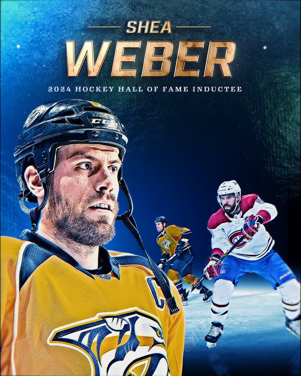 "One of the toughest defensemen to ever play the game." 💪 Shea Weber, welcome to the Hockey Hall of Fame! More from NHL.com ➡️