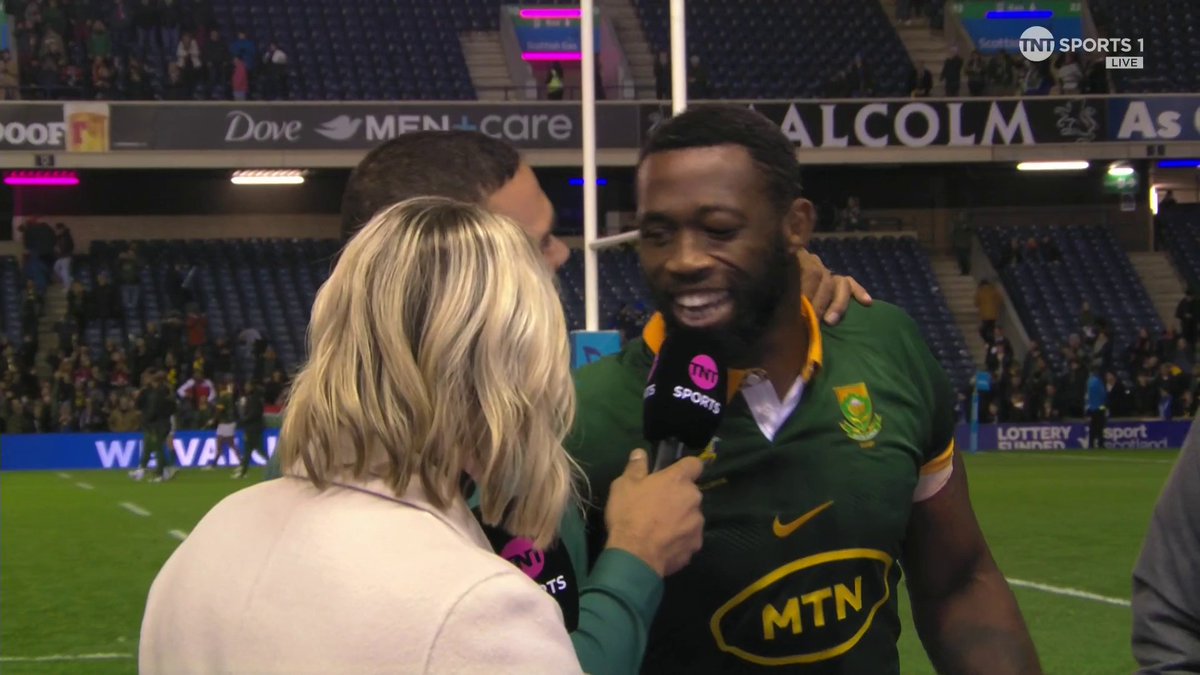 Rocky Balboa or Siya Kolisi!? 🥊🎙️ #SCOvRSA | #AutumnNationsSeries