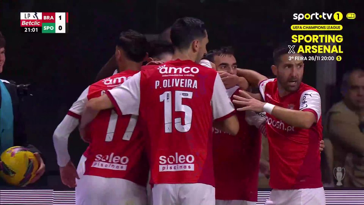 O capitão Ricardo Horta abriu assim o marcador na pedreira! 😶‍🌫️ #sporttvportugal #LIGAnasporttv #ligaportugalbetclic #SCBraga #SportingCP