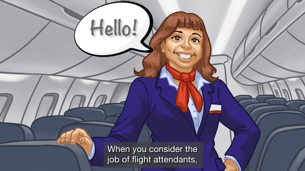 We are thankful for flight attendants who keep us safe! In the unlikely event of an in-flight emergency, they are trained to respond. How can you be a helpful passenger? Follow crew instructions and lighted signs. They are for your safety! AFA-CWA