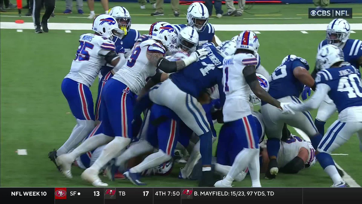 "He'll be getting a letter." - Tiki Barber as the Colts do everything they can to slow down Josh Allen on 4th Down
